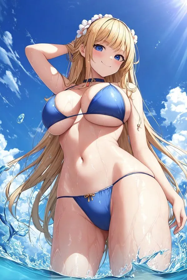 Hình ảnh gái anime mặc bikini