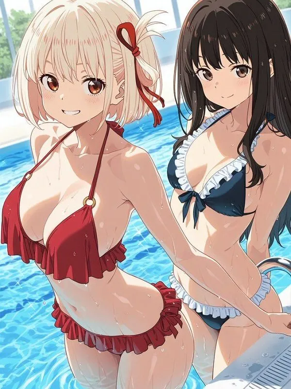 Hình ảnh gái anime mặc bikini